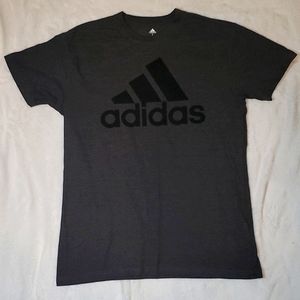 Adidas Men's size L Grey Tee w/ Black Logo